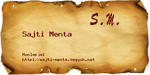 Sajti Menta névjegykártya